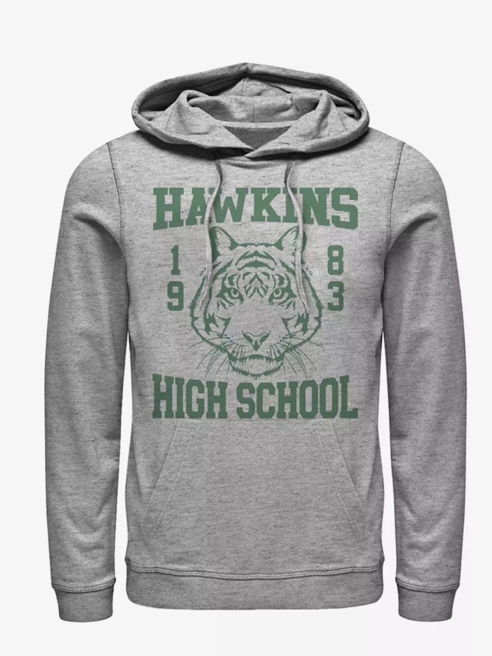 Stranger Things Hawkins High School Grey Hoodie Sweatshirt Women’s Small